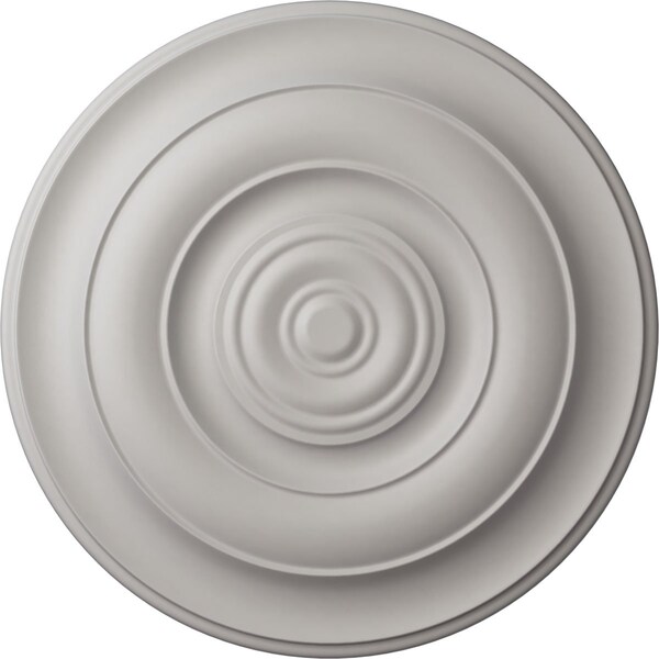 Ekena Millwork Niobe Ceiling Medallion (Fits Canopies up to 8 5/8"), Hand-Painted Ultra Pure White, 18"OD x 1 1/2"P CM18NIUWF - main
